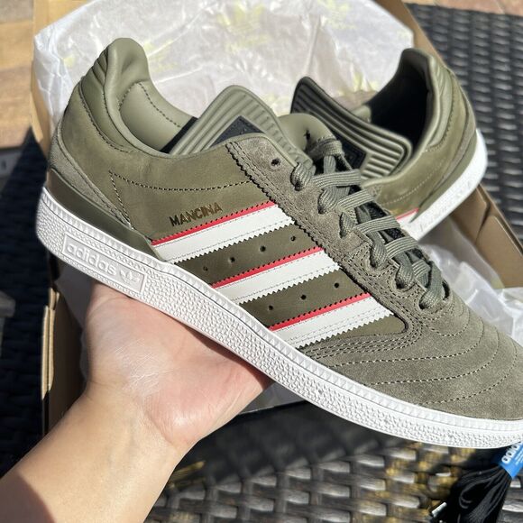 Adidas Busenitz x Dan Mancina Olive Strata Red Men\'s Shoes ID3370 size 10.5 main image 4